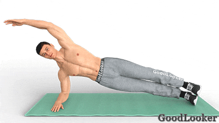 Боковая планка со скручиванием Боковая планка со скручиванием