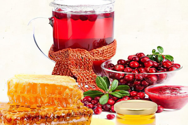 Морс из клюквы с мёдом Морс из клюквы с мёдом