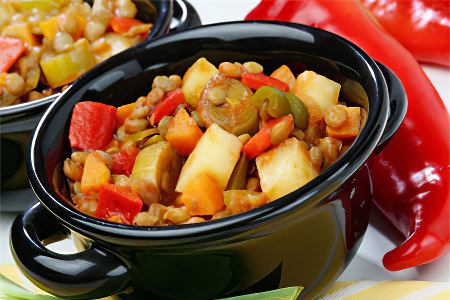 Овощное рагу с курицей Овощное рагу с курицей