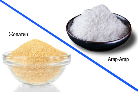 Агар-агар против желатина Агар-агар против желатина