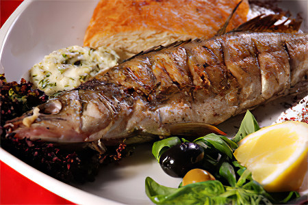 Судак на гриле Судак на гриле